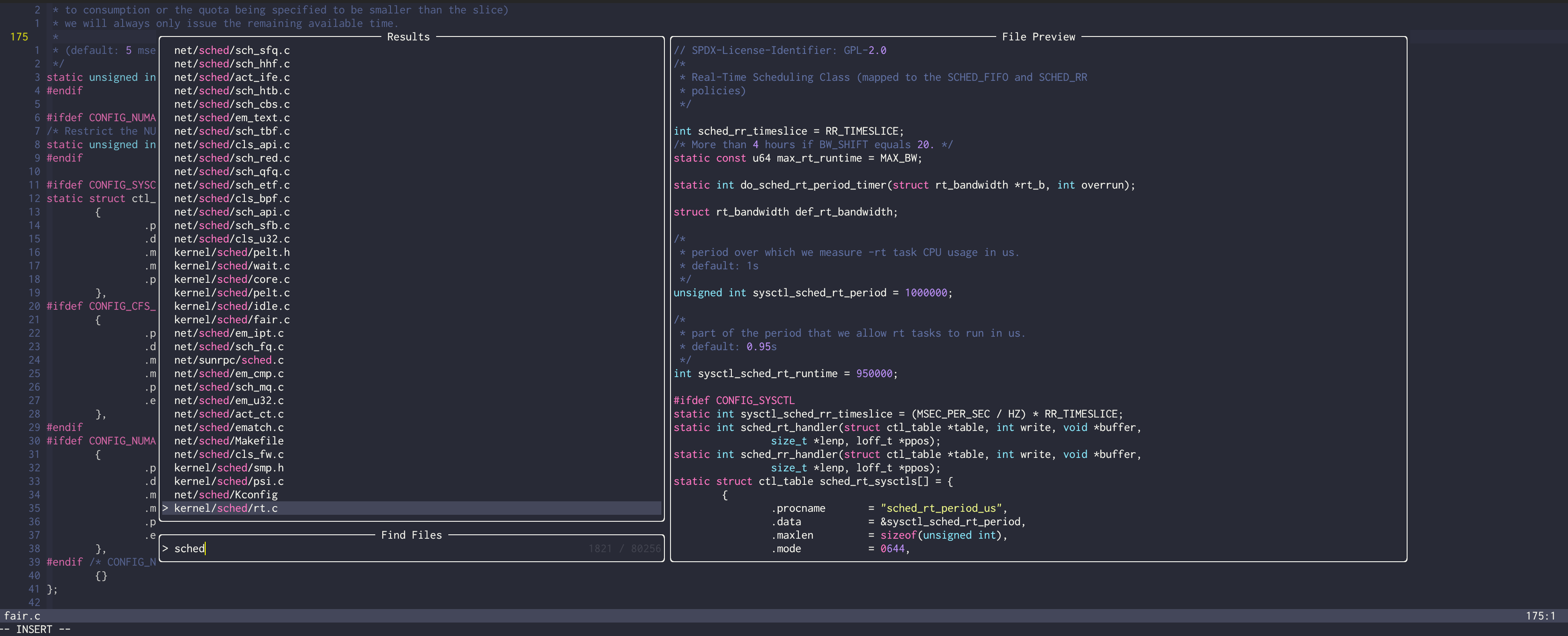 nvim telescope screen